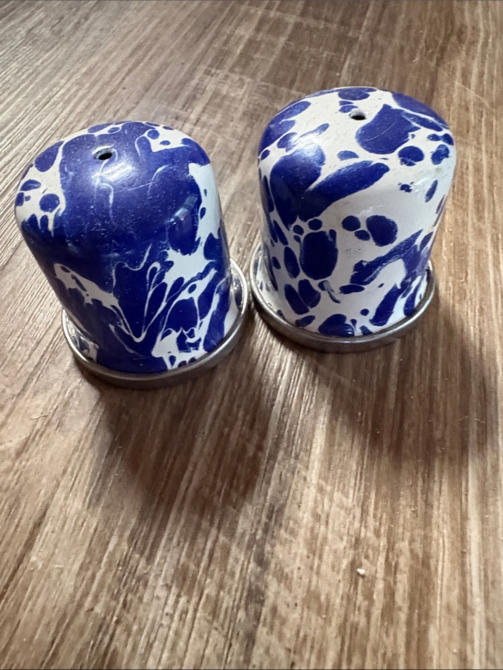 Enamelware Salt & Pepper Shakers